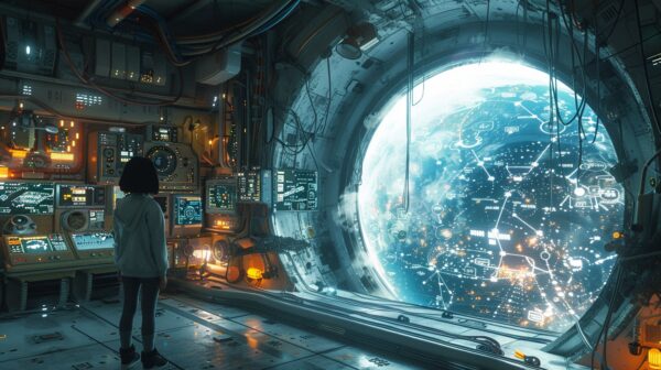 Der Monitor- und Beobachtungsraum auf Rebel Base 43